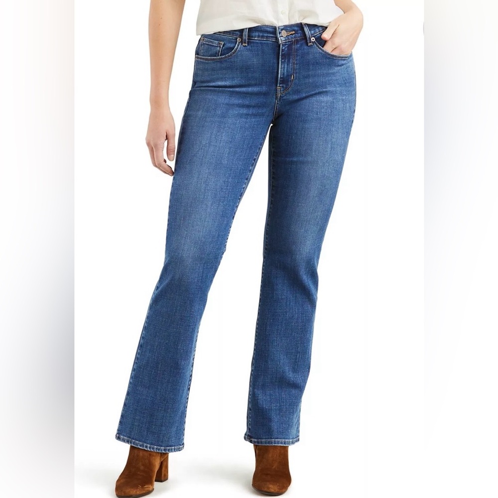 Levi's 512 Slimming Boot Cut Blue Denim Jeans Women’s 12